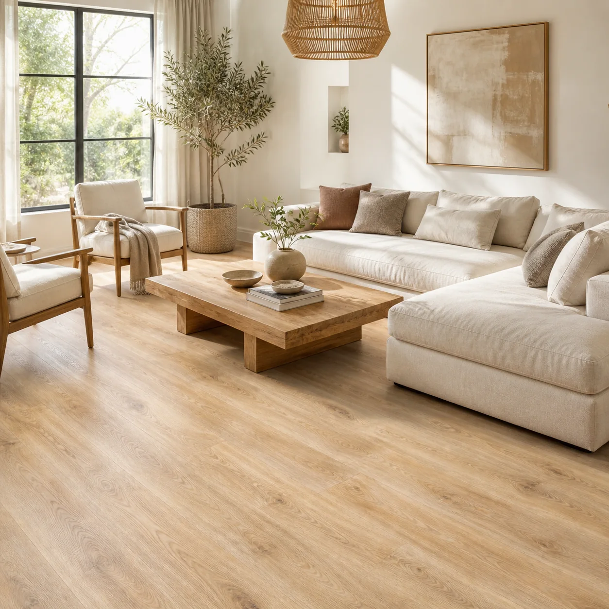 Tuscan LVP flooring material color sample available from FIR Flooring and Stairs